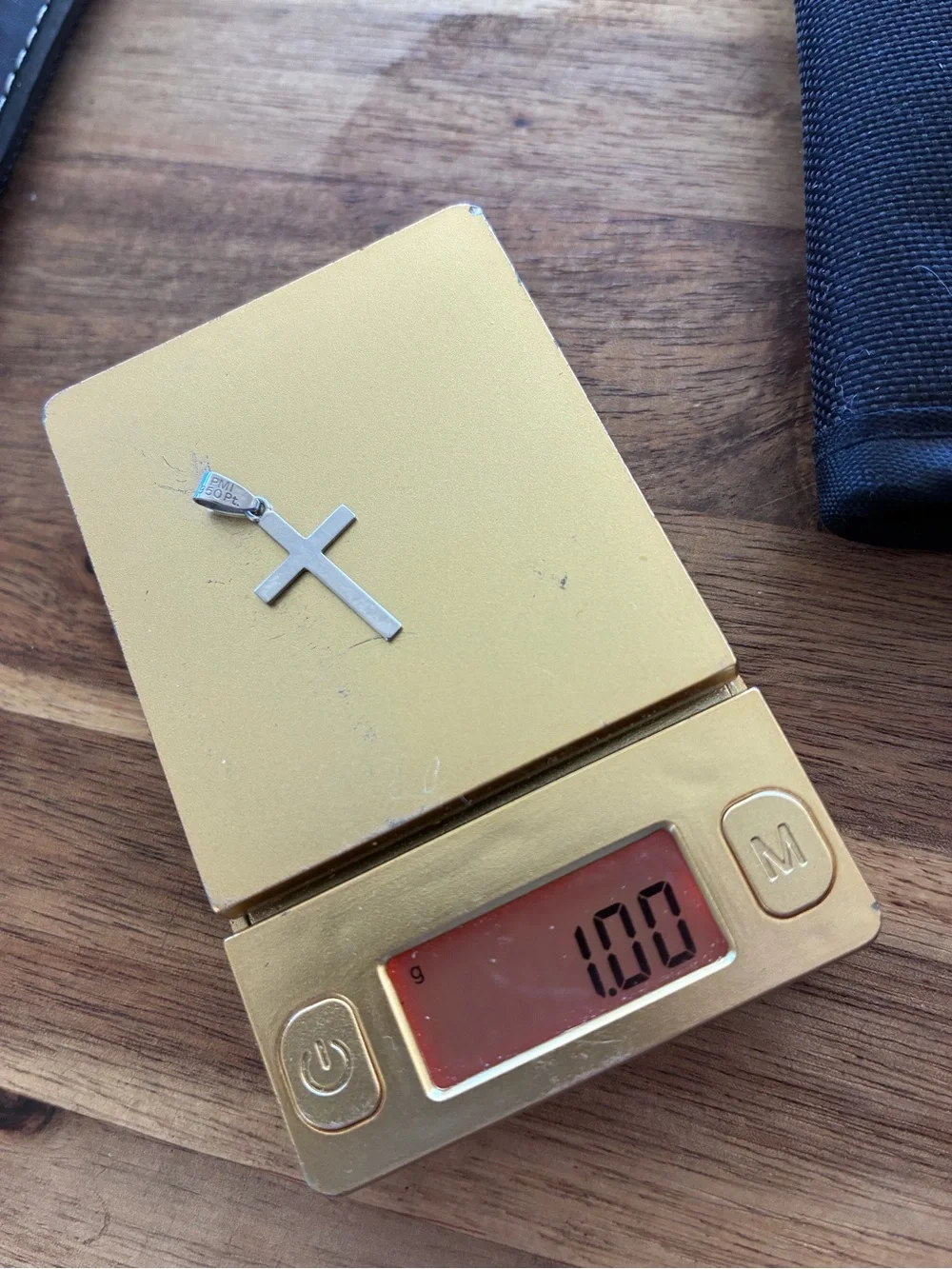 Solid 950 Platinum Plain Cross Pendant 1.00g PMI P+950 Minimalist
